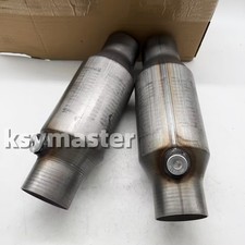 2pcs 2.5 Universal High Flow Performance Stainless Catalytic Converter 425250 2pcs 2.5 Universal High Flow Performance Stainless Catalytic Converter 425250