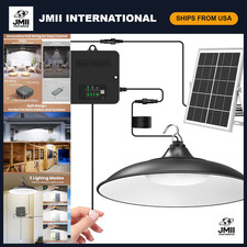 Bright Solar Shed Light Indoor/Outdoor, 2000LM, 6500K, Pull String, 1 Pack