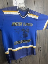 Vintage Rice Lake  Cougars Adult Medium Blue CCM Made In Canada
