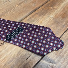 Bruno Piattelli Men's Tie Red Classic Length 100 Silk Handmade