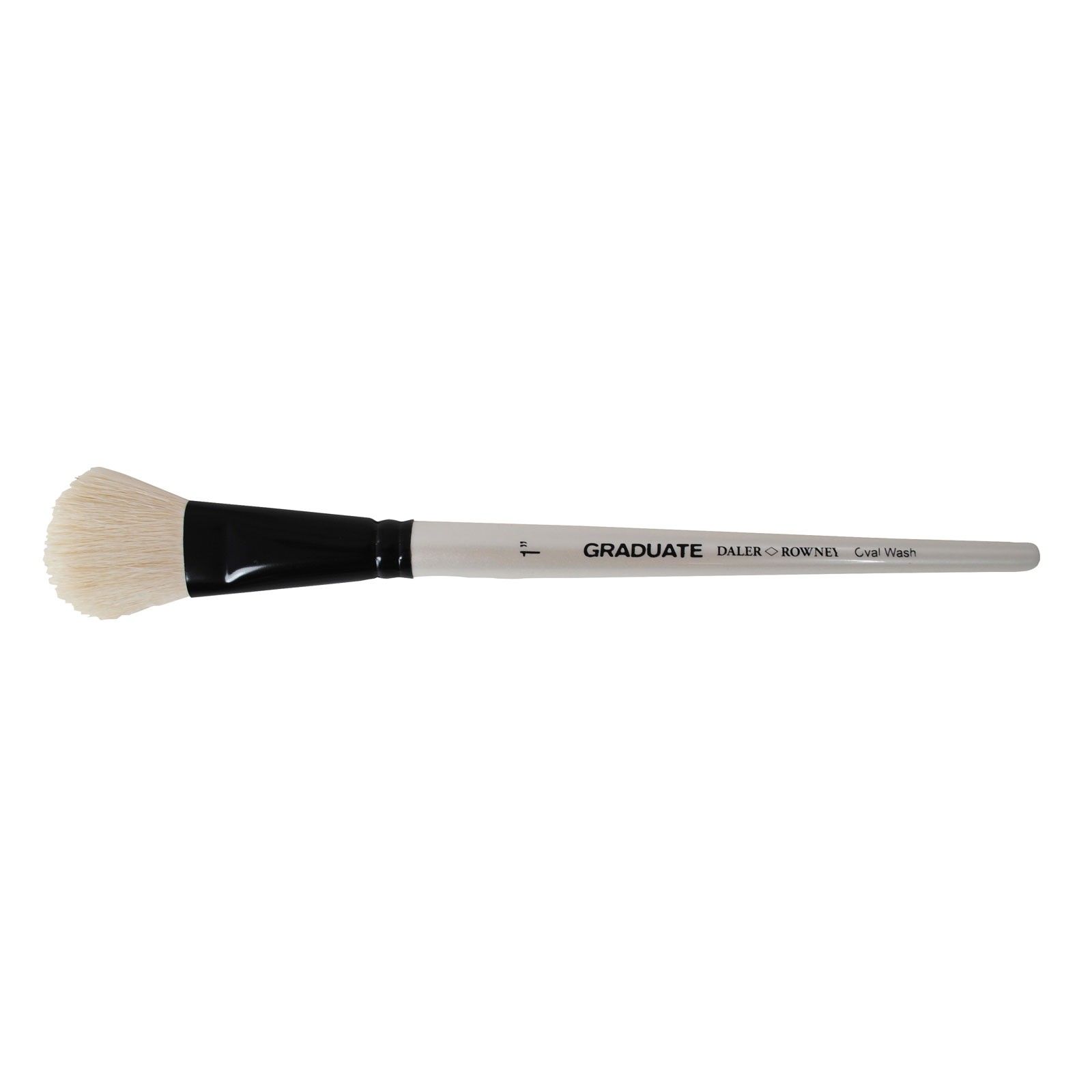 Daler-Rowney Graduate Oval White Goat Wash Brush 1 Inch 1" - Image 2
