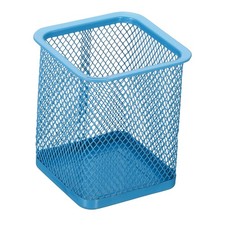 Mesh Pen Holder Pencil Holder Pencil Basket Pen Cup Organizer Square, Blue