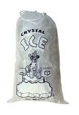8 lb Ice Bags with Drawstrings 11 in x 18 in x 1.4 mil Case:500 Heavy Duty Co...