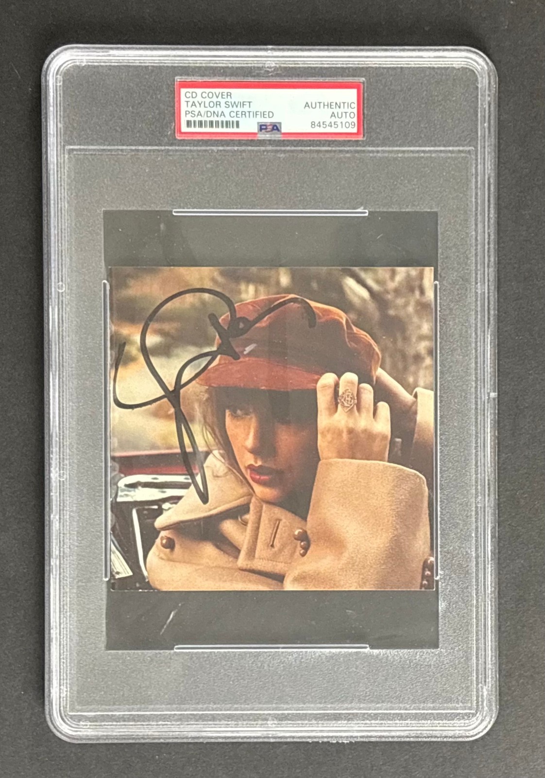 LONG AUTO Taylor Swift Signed Autograph Red Taylor's Version CD Album PSA/DNA