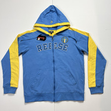 Chicago Sky Angel Reese #5 FISLL Full Zip Hoodie Blue Yellow Womens Large NWT