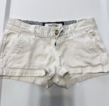 Abercrombie Stretch White Short Shorts Size 8 kids Cotton Elastane Twill