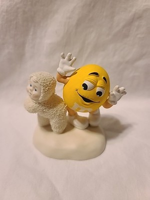 Department 56 Snowbabies M&M s  I'm Nuts About Dancing  2004 Figurine Yellow