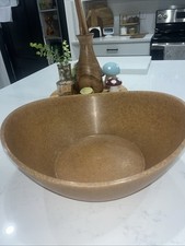 Eco Smart by Architec Confetti Poly-Flax Unique Serving Bowl Tan Made in USA