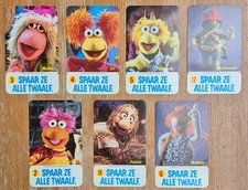 Fraggle Rock 7 stickers Chocomel 1985 Holland Jim Henson rare vintage