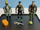 1986 Vintage Hasbro Gijoe Hawk, Dial Tone & Wetsuit Action Figure Lot