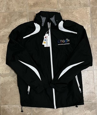 Google North End Windbreaker Jacket Adult Medium M Black Modern Fit
