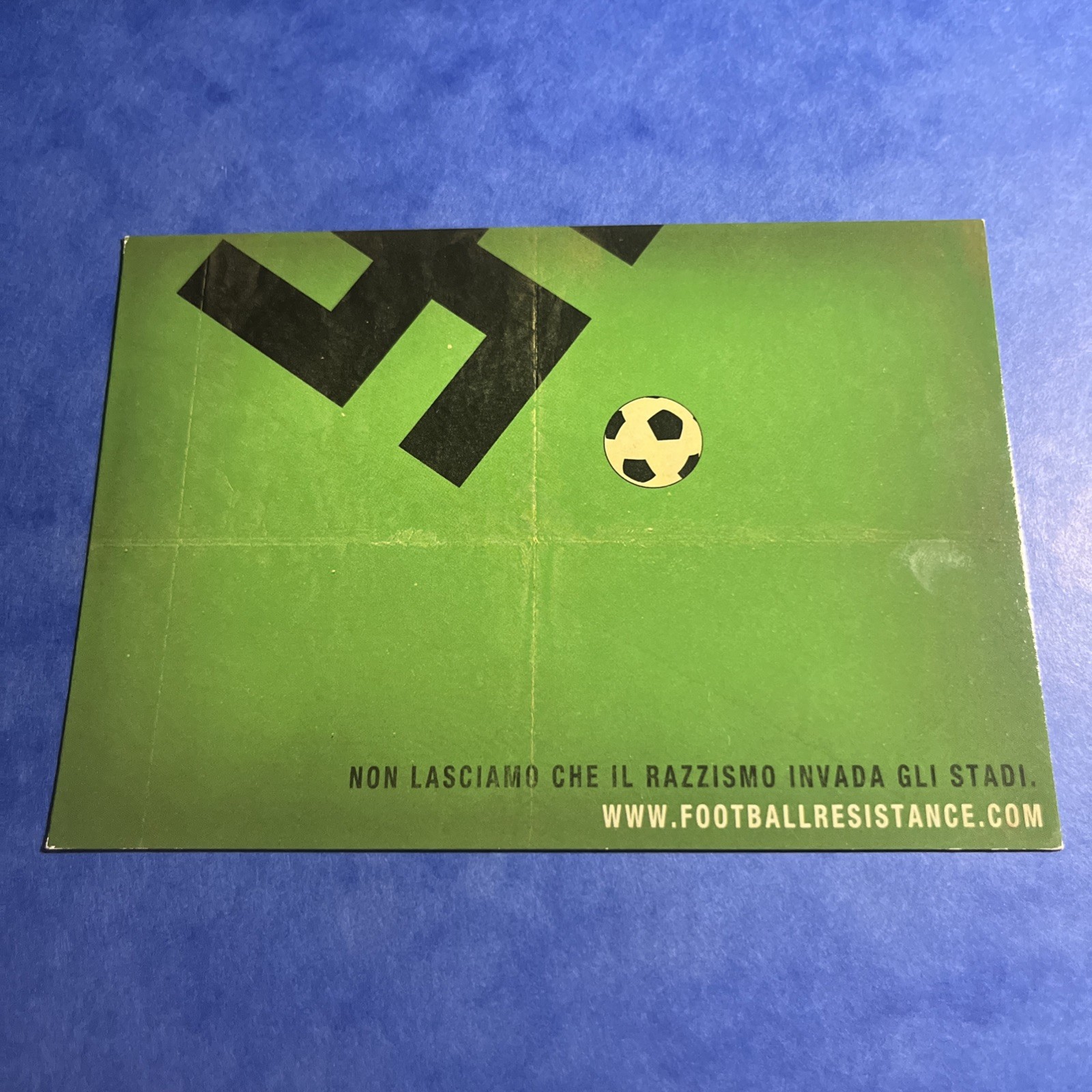 CARTOLINA A COLORI COLLEZIONE PROMO CARD PUBBLICITA' PC 6508 FOOTBALL RESISTANCE