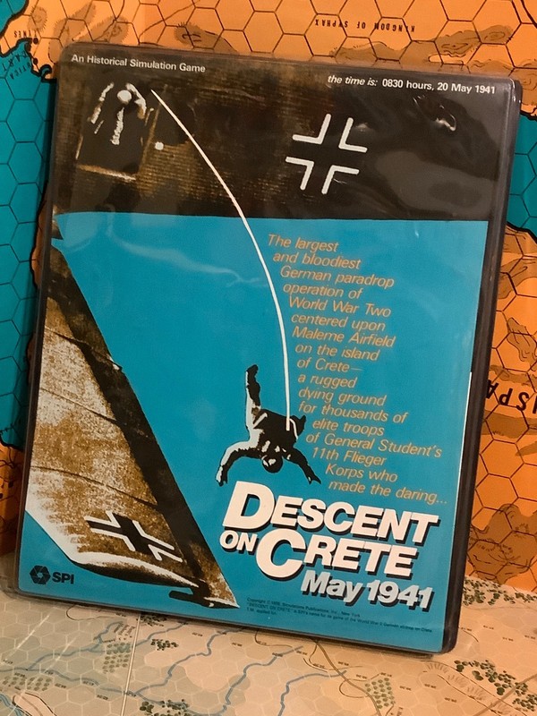DESCENT ON CRETE unpunched May 1941 SPI 1978 WWII Airborne Paratroop WWII Tray