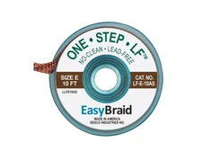 Easy Braid LF-E-10AS Solder Wick, No-Clean, Lead Free, 0.125' x 10 ft, Size E,