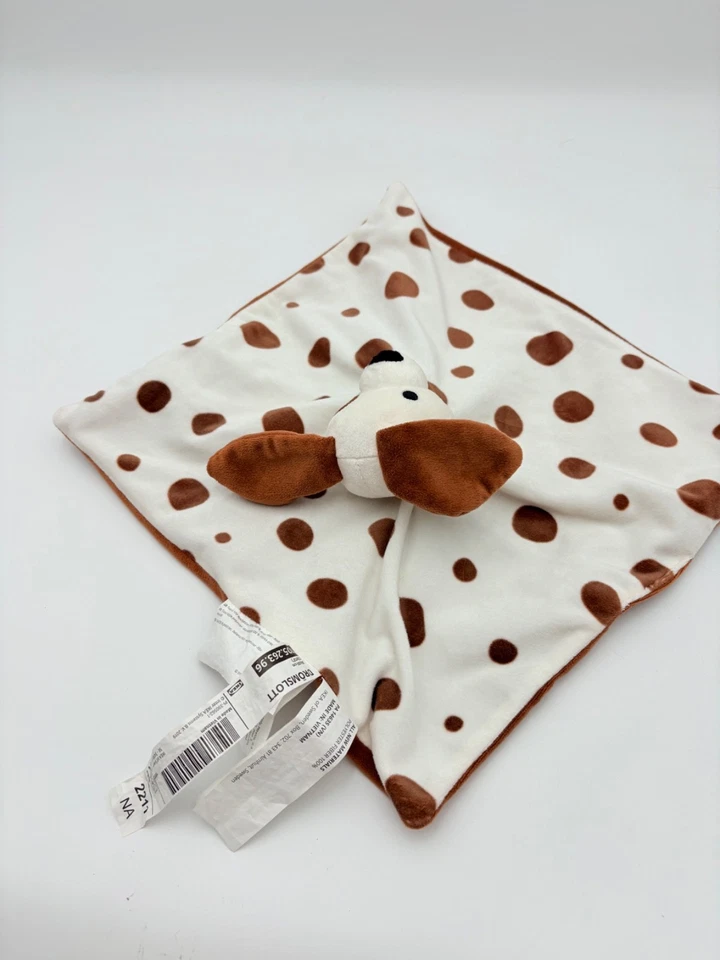 IKEA Cachorro Perro Lovey Manta de Seguridad Marrón Mancha Blanca Juguete de Peluche Foto 3 de 4