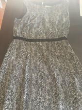 Loft Size 10 Black Gray Sleeveless Jumper Dress
