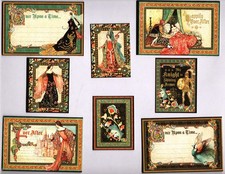 Graphic45 ENCHANTED FOREST (8pk) MINI HAND CUT EPHEMERA POCKET CARDS