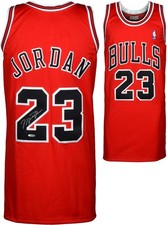 Michael Jordan Bulls Signed 1997-98 Mitchell & Ness Red Jersey - Upper Deck