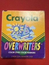 Vtg 1993 Crayola Overwrites Markers Color Over Color Markers 8 Ct