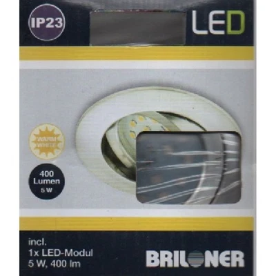 Briloner LED Einbauleuchte 400Lm 5,0W Warmweiß Ø 8,2 CM, ALU rund - Bild 1 von 2