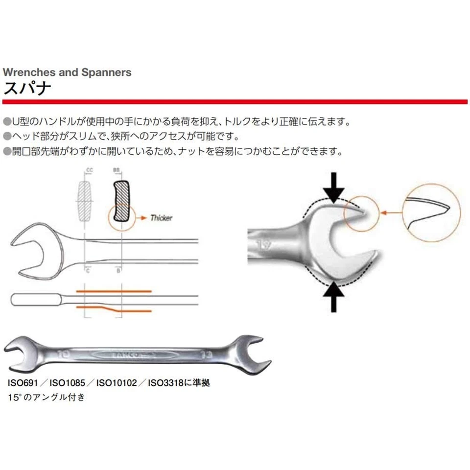 BAHCO Juego de llaves dobles de extremo abierto Juego de 12 piezas 6M/12C Nuevo JP Foto 3 de 3