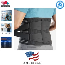 Breathable Back Brace for Lower Back Pain - Adjustable & Supportive - M Size