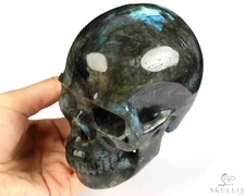 4.7" Labradorite Hand Carved Crystal Skull, Realistic, Crystal Healing