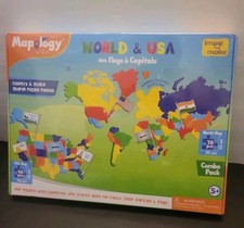 Mapology Imagimake World USA W/Flags Capitals New Sealed