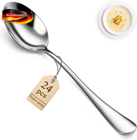 EsslöFfel Set Edelstahl 24 StüCk 18,7Cm SpüLmaschinenfest FüR KüChe, Restaurant