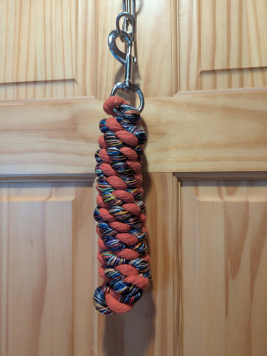 Orange & Rainbow Cotton Lead Rope W/Snap