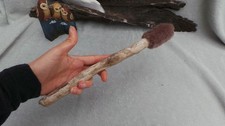 Drum beater hand made for skin or synthetic shamanic drum, natural driftwood