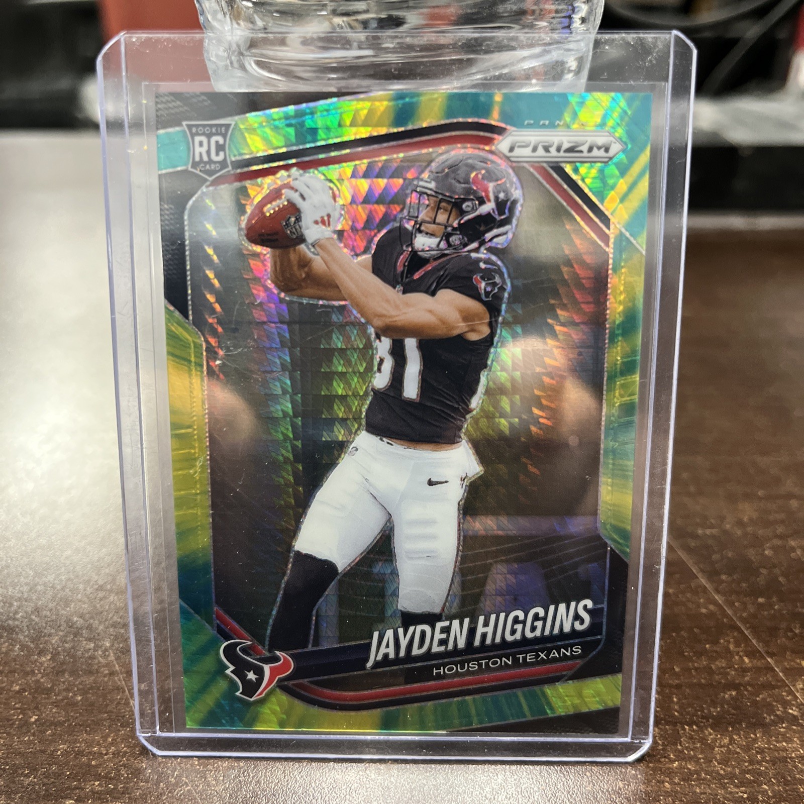 2025 Panini Prizm Hyper Prizm Rookie Jayden Higgins Houston Texans #376 /200 