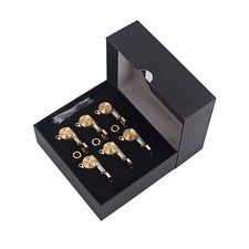 Gold Locking Guitar Tuners 6 In-line Machine Heads Tuning Pegs 18:1 with Box