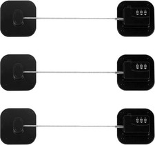 Fridge Lock Refrigerator Freezer Safety Locks for Cabinets and Drawers - Black