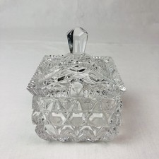 ART DÉCO Kristallglas mit Deckel: Marmeladenglas Zuckerglas geschliffen