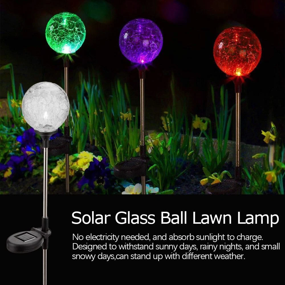 Light Colour Changing White Light Lawn Lights Solar Powered LED Garden Lights