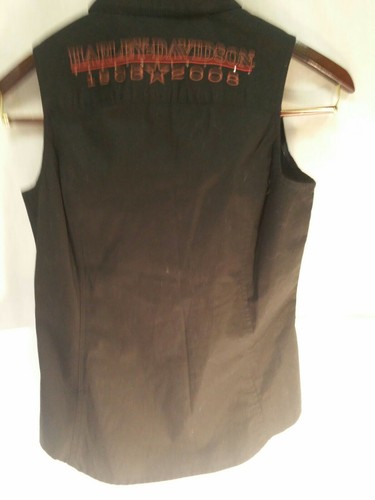 NWT Harley-Davidson Womens ladies BLACK vest shirt Small S biker - Picture 6 of 6