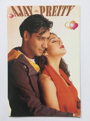 Indien PREITY ZINTA- AJAY DEVGAN Bollywood Film Film Postkarte (43)