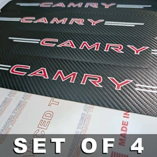 4Pcs RED Car Threshold Strip Door Plate Sill Scuff Cover Stickers for CAMRY