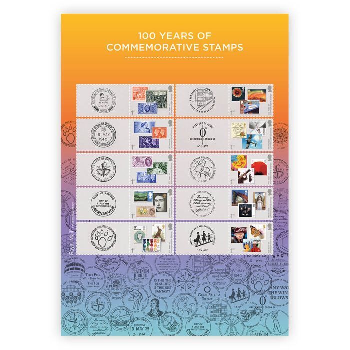 100 Years of Commemorative Stamps Collectors Sheet