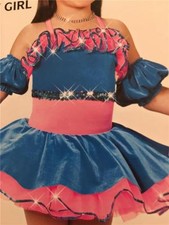 DANCE COSTUME TAP BALLET SKATE TUTU ART STONE CHILD SIZE BIRTHDAY GIRL