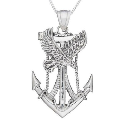 Sterling Silver ANCHOR with EAGLE 