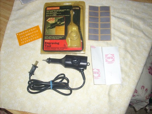 Craftsman Electric Engraving Tool - # 9 61050 w/Letter/Number Templates