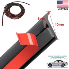 16.5ft T Shape Rubber Car Seal Weather Strip Door Edge Moulding Trim Universal