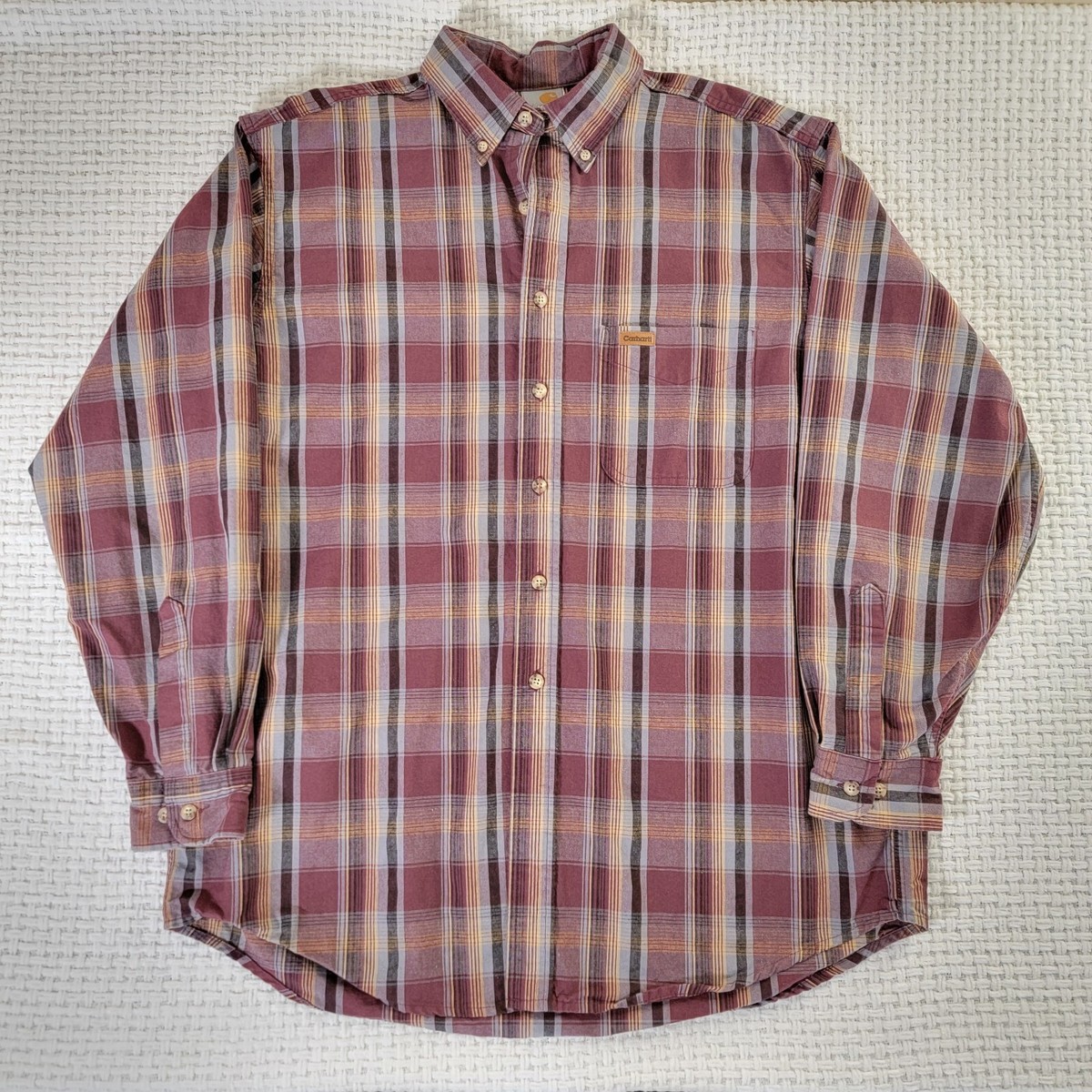 Vintage 90s Carhartt Thick Cotton Flannel Shirt Plaid USA Vintage 90s Carhartt Thick Cotton Flannel Shirt Plaid USA