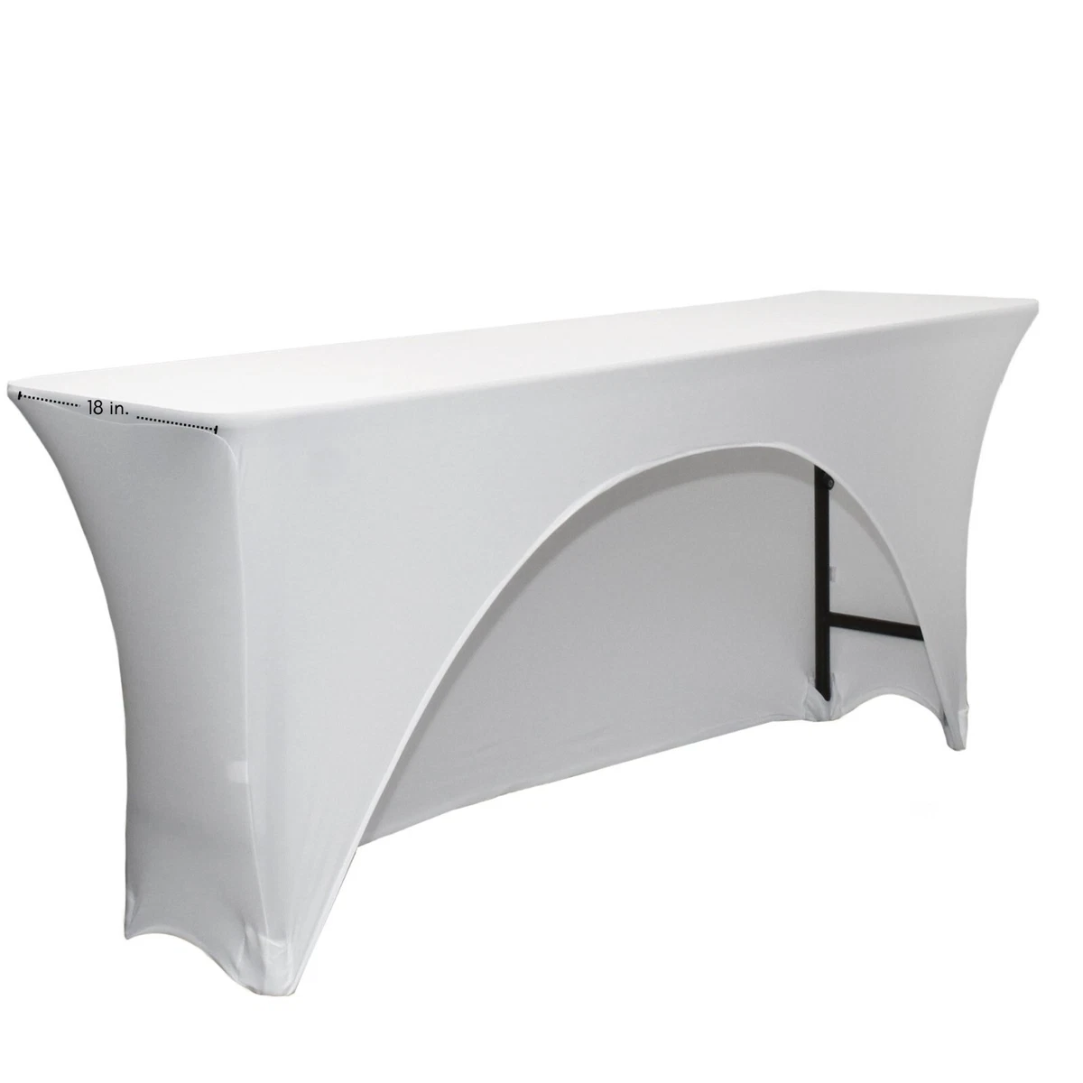 Rinpon Thick 2 in 1 Spandex Table Skirt and Table Cover 4ft, Rectangle