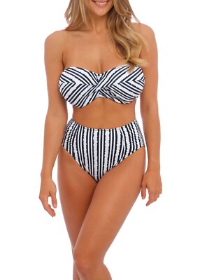 FANTASIE SUNSHINE COAST NAVY UNDERWIRE PADDED BANDEAU BIKINI & BRIEF 32E / 10E