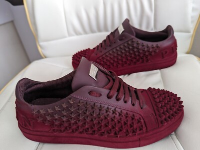 PHILIPP PLEIN Fields Spykes Stud Star Velour Velvet Sneakers Trainers Shoes  40