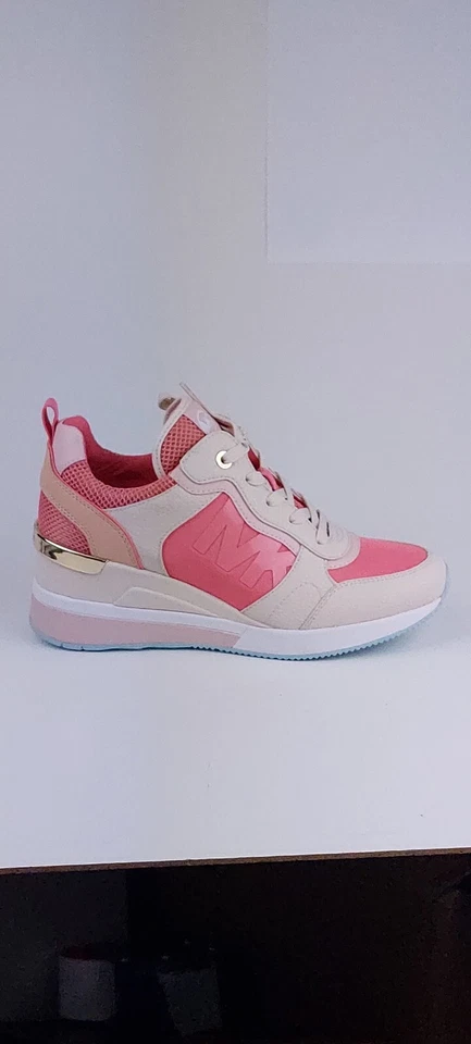 Michael Kors Crista Tech Zapatillas de Lona Rosa Té Mlt Talla GB 5.5/7/8 - Imagen 2 de 4