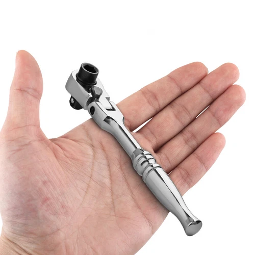 Ratchet Handle Socket Wrench 1/4" Drive 72 Tooth Flexi Head 115mm Round US - Picture 7 of 15